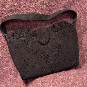 🌻Vintage🌻 Navy Blue Woven Handbag 👜